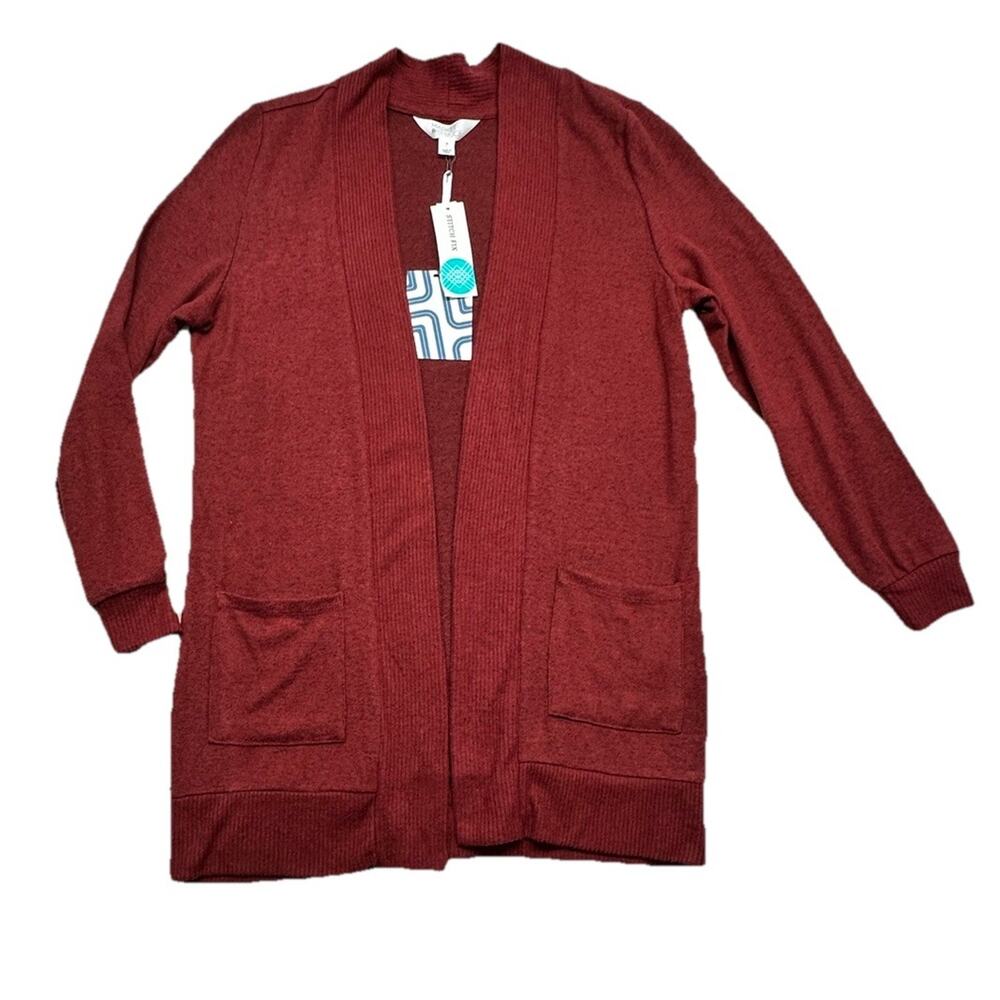 Market and Spruce Cardigan Size Medium Stitch Fix Burgundy
